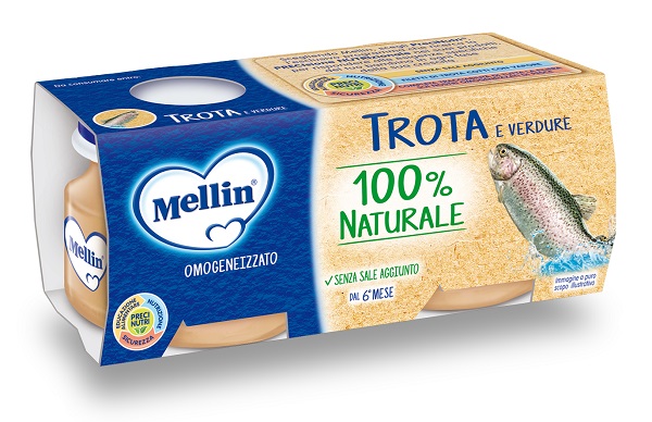 MELLIN OMOGENEIZZATO DI TROTA E VERDURE 4 X 80 G - Angeli Pharm