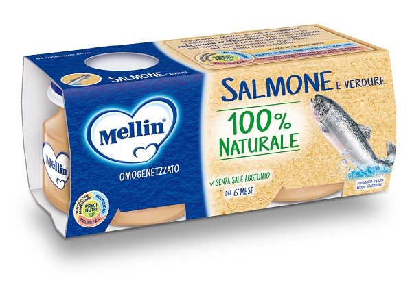 MELLIN OMOGENEIZZATO DI SALMONE E VERDURE 4 X 80 G - Angeli Pharm