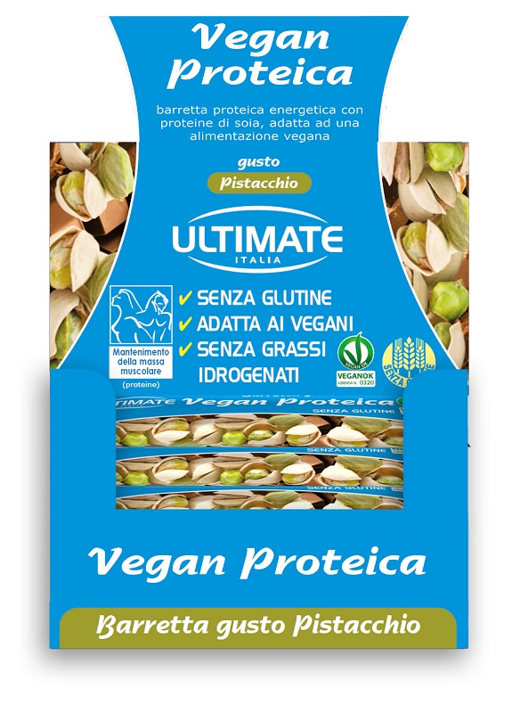 ULTIMATE BARRETTA VEGAN PROTEICA PISTACCHIO 24 X 40 G - Angeli Pharm