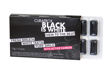 CURAPROX BLACK IS WHITE TO GO CHEWING GUM SLEEVE 12 PEZZI - Angeli Pharm