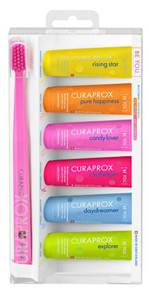 CURAPROX BE YOU MIXED SET 6 DENTIFRICI DA 10 ML + 1 SPAZZOLINO CS 5460 - Angeli Pharm