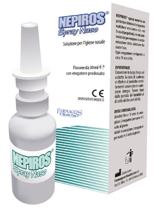 SOLUZIONE PER L'IGIENE NASALE SPRAY NEPIROS 30 ML - Angeli Pharm