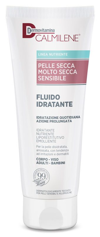 DERMOVITAMINA CALMILENE FLUIDO IDRATANTE PER PELLE SECCA, MOLTO SECCA E SENSIBILE 250 ML - Angeli Pharm