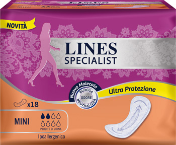 LINES SPECIALIST PANNOLONE MINI FARMA 18 PEZZI - Angeli Pharm