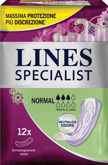 LINES SPECIALIST PANNOLONE NORMAL FARMA 12 PEZZI - Angeli Pharm