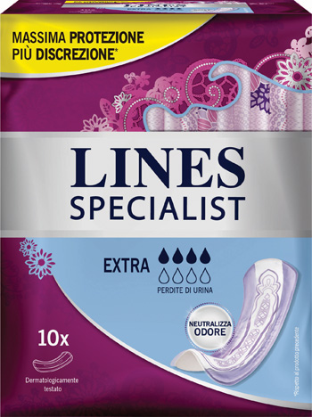 LINES SPECIALIST PANNOLONE EXTRA FARMA 10 PEZZI - Angeli Pharm