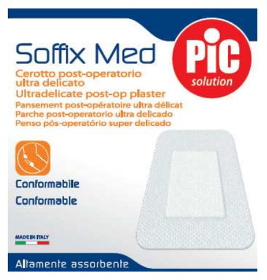 CEROTTO IN TNT ADESIVO 10X8 CM CON COMPRESSA ASSORBENTE 4,5X5,5 CM PIC SOFFIX MED 1 PEZZO - Angeli Pharm