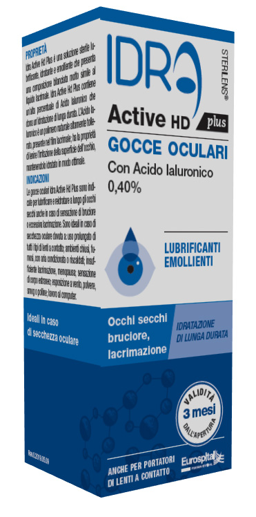 GOCCE OCULARI STERILENS IDRA ACTIVE HD PLUS 10 ML CON ACIDO IALURONICO 0,40% - Angeli Pharm
