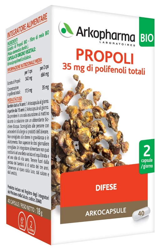 ARKOPHARMA PROPOLI BIO 40 CAPSULE - Angeli Pharm
