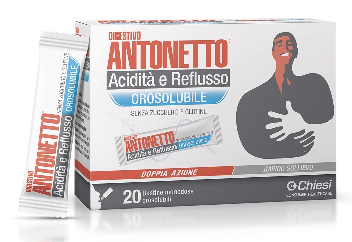 DIGESTIVO ANTONETTO ACIDITA' E REFLUSSO OROSOLUBILE 20 BUSTINE - Angeli Pharm