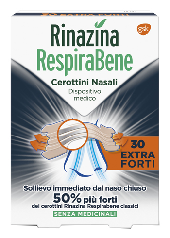 RINAZINA RESPIRABENE CEROTTINO EXTRA FORTE 30 PEZZI - Angeli Pharm