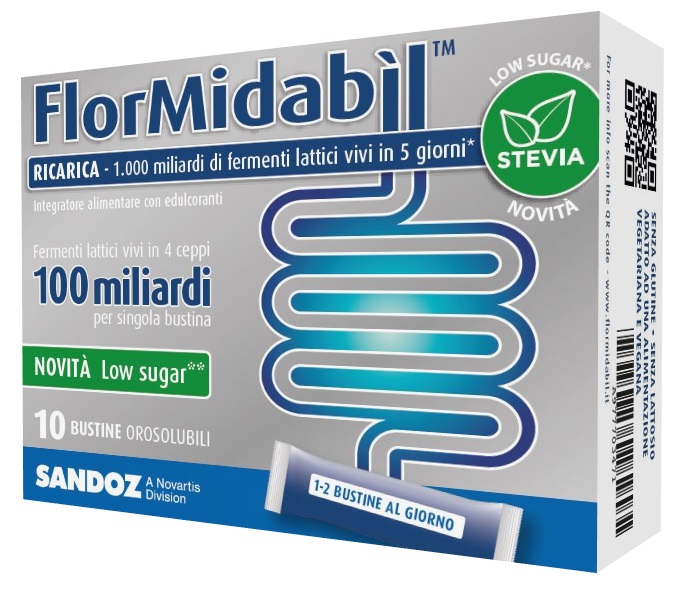 FLORMIDABIL RICARICA 10 BUSTINE CON STEVIA - Angeli Pharm