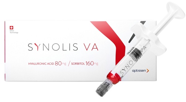 SYNOLIS V-A SOLUZIONE INIETTABILE VISCOELASTICA ISOTONICA IN SIRINGA PRERIEMPITA DI SODIO IALURONATO 80MG  E SORBITOLO 160MG CAPACITA' SIRINGA 4ML MONOSHOT 1 PEZZO - Angeli Pharm