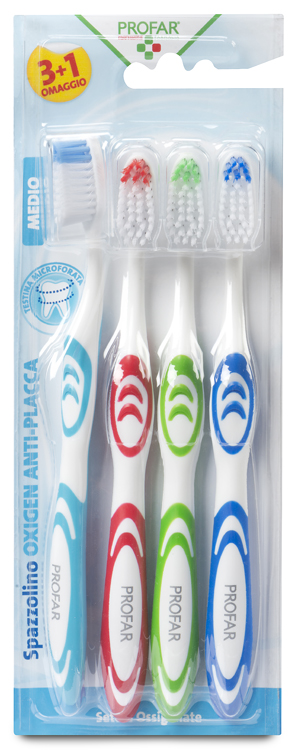 PROFAR SPAZZOLINO ANTIPLACCA OXIGEN 4 PEZZI - Angeli Pharm