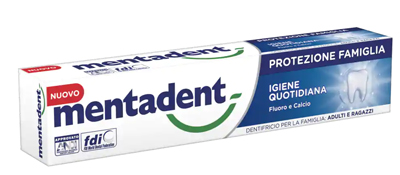 MENTADENT PROTEZIONE FAMIGLIA IGIENE QUOTIDIANA 75 ML - Angeli Pharm
