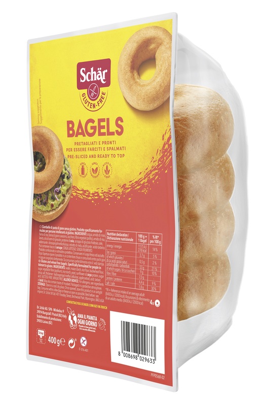 SCHAR BAGELS SENZA LATTOSIO 4 PEZZI DA 100 G - Angeli Pharm