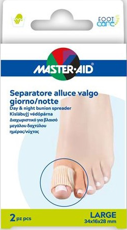 DIVARICATORE ALLUCE GIORNO/NOTTE MASTER-AID FOOTCARE LARGE 2 PEZZI D12 - Angeli Pharm