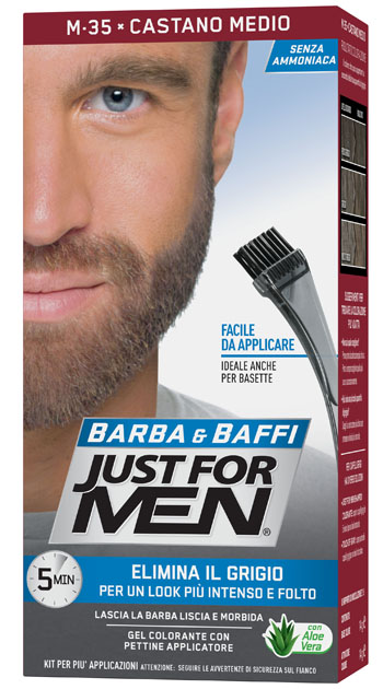 JUST FOR MEN BARBA & BAFFI M35 CASTANO MEDIO 51 G - Angeli Pharm