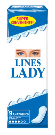 LINES LADY ASSORBENTE ANATOMICO 9 PEZZI - Angeli Pharm