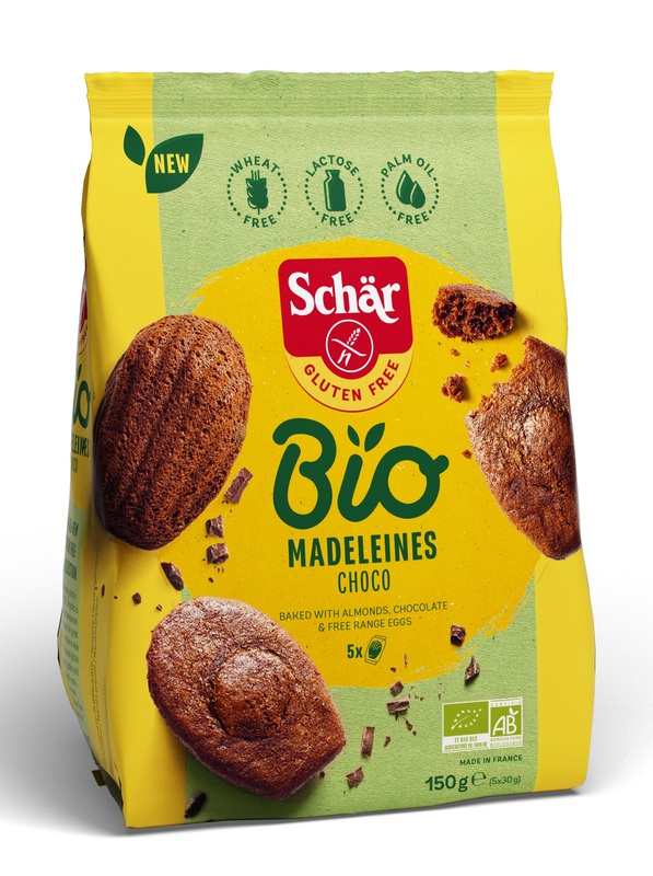 SCHAR BIO MADELEINES CHOCO 5 MONOPORZIONI DA 30 G - Angeli Pharm