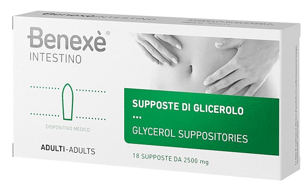 SUPPOSTE DI GLICEROLO PER ADULTI BENEXE' INTESTINO 18 PEZZI - Angeli Pharm