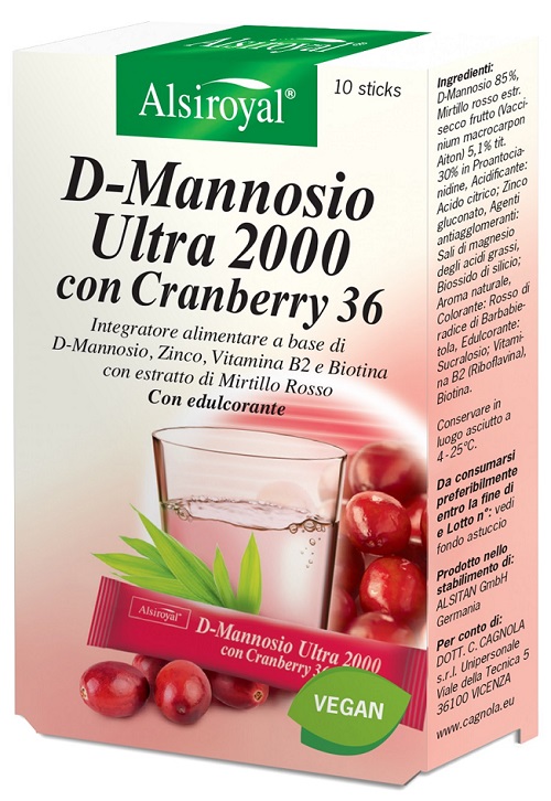 D MANNOSIO ULTRA 2000 CRANBERRY 10 STICK - Angeli Pharm