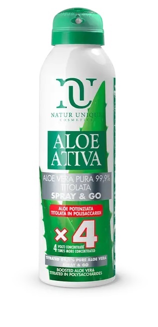 NATUR UNIQUE SPRAY&GO ALOE POTENZIATA TITOLATA 4X 150 ML - Angeli Pharm