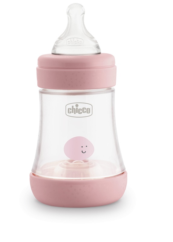 CHICCO BIBERON PERFECT 5 GIRL 150 ML IN SILICONE 1 FORO - Angeli Pharm