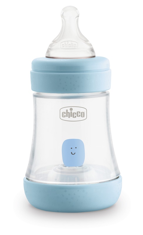 CHICCO BIBERON PERFECT 5 BOY 150 ML IN SILICONE 1 FORO - Angeli Pharm