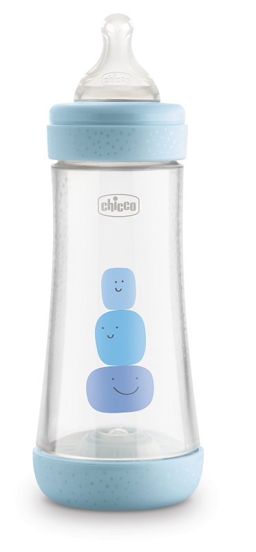 CHICCO BIBERON PERFECT 5 BOY 300 ML IN SILICONE 3 FORI - Angeli Pharm