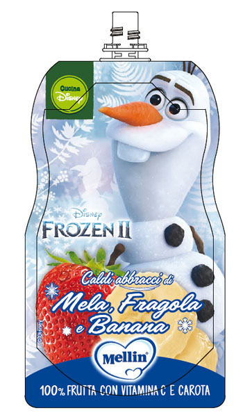 POUCH DISNEY FROZEN MELA FRAGOLA BANANA 110 G - Angeli Pharm