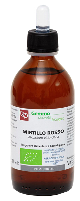 MIRTILLO ROSSO MACERATO GLICERICO 200 ML BIO - Angeli Pharm