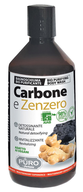 PURO BIO BAGNOSCHIUMA CARBONE E ZENZERO 500 ML - Angeli Pharm