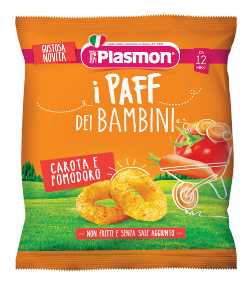PLASMON DRY SNACK PAFF CAROTA POMODORO 15 G - Angeli Pharm