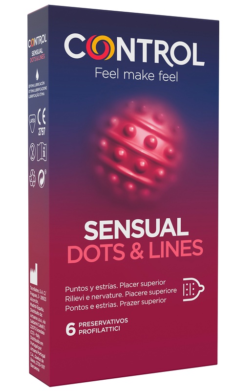 CONTROL SENSUAL DOTS&LINES 6 PEZZI - Angeli Pharm
