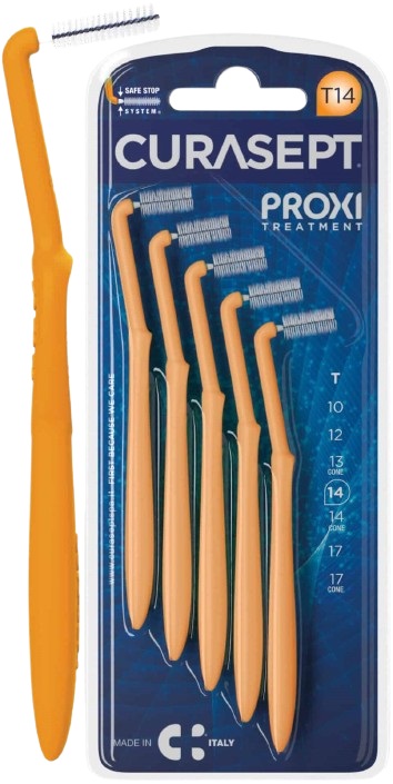 CURASEPT PROXI ANGLE T14 ARANCIO/ORANGE 5 PEZZI - Angeli Pharm