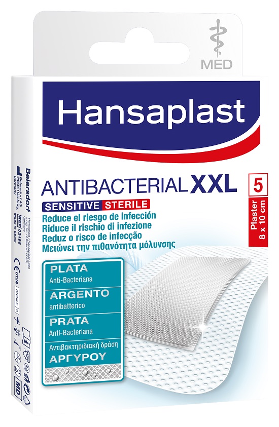 HANSAPLAST SENSITIVE MEDICAZIONE EXTRA EXTRA LARGE SILVER 5 PEZZI - Angeli Pharm