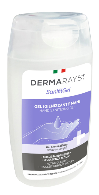 DERMARAYS SANIFIL GEL IGIENIZZANTE MANI PRONTO ALL'USO ALCOOL 80% 100 ML - Angeli Pharm