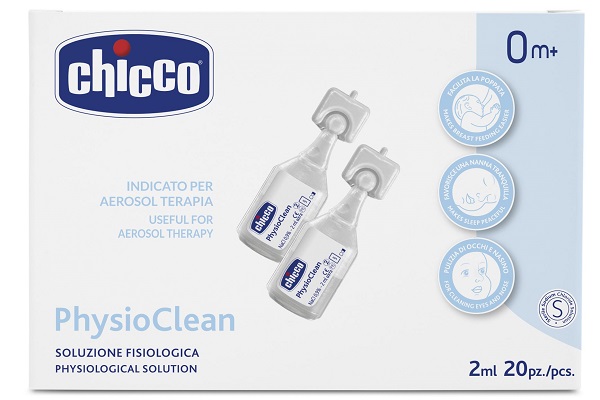 SOLUZIONE FISIOLOGICA PER AEROSOL CHICCO PHYSIOCLEAN 20 X 2 ML - Angeli Pharm