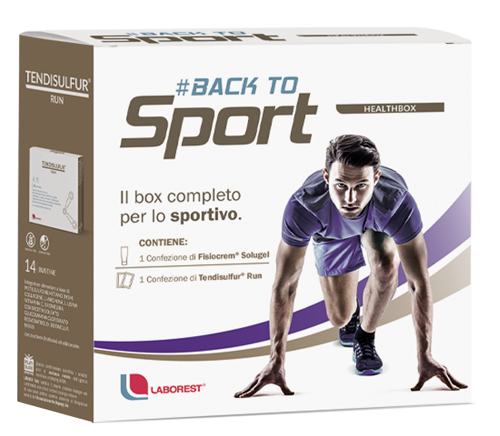 LABOREST BOX - BACKTOSPORT CON TENDISULFUR RUN 14 BUSTINE + FISIOCREM 60 ML - Angeli Pharm