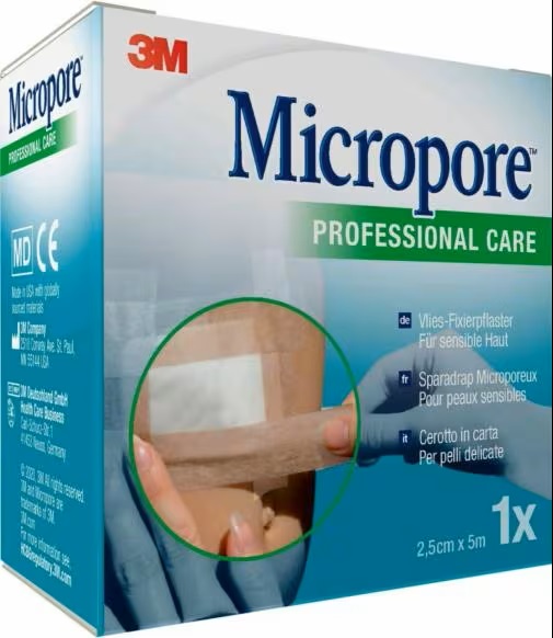CEROTTO IN CARTA MICROPORE SURGICAL TAPE TAN M5X25MM - Angeli Pharm