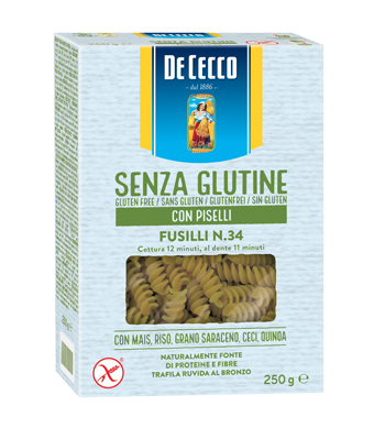 DE CECCO FUSILLI N34 CON PISELLI 250 G - Angeli Pharm