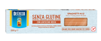 DE CECCO SPAGHETTI N12 LENTICCHIE ROSSE 250 G - Angeli Pharm