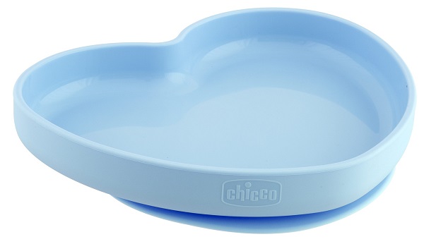 CHICCO PIATTO CUORE VENTOSA SILICONE BLU - Angeli Pharm