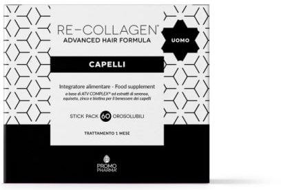RE-COLLAGEN UOMO CAPELLI 60 STICK - Angeli Pharm
