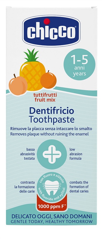 CHICCO DENTIFRICIO TUTTIFRUTTI DA 1 A 5 ANNI CON FLUORO - Angeli Pharm