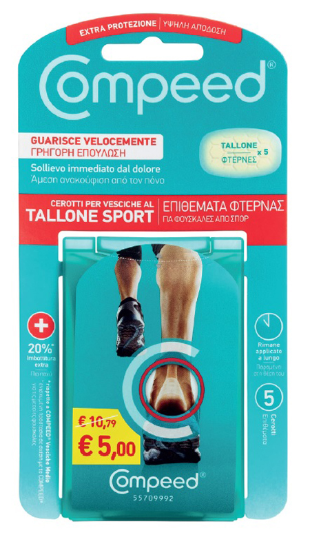 COMPEED CEROTTI PER VESCICHE AL TALLONE SPORT 5 PEZZI PROMO 5 EURO - Angeli Pharm