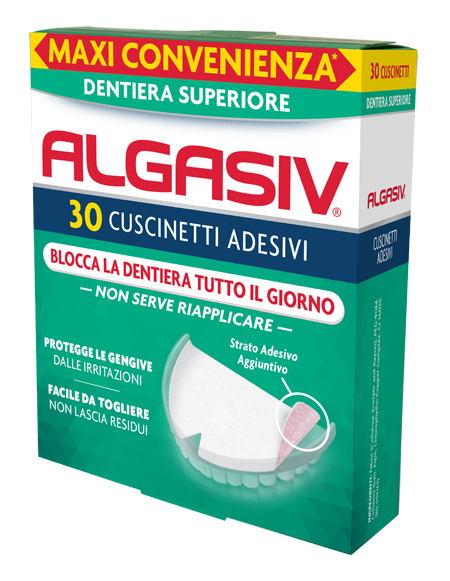 ALGASIV ADESIVO PER PROTESI DENTARIA SUPERIORE 30 PEZZI - Angeli Pharm