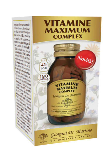 VITAMINE MAXIMUM COMPLEX 180 PASTIGLIE - Angeli Pharm