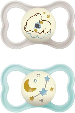 MAM AIR NIGHT SUCCHIETTO 16+ MESI SILICONE NEUTRO 2 PEZZI - Angeli Pharm